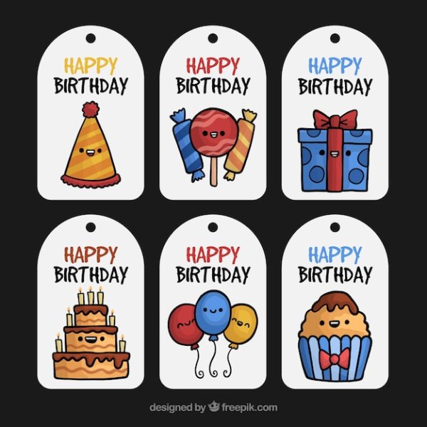 Бирка с днем рождения на подарок