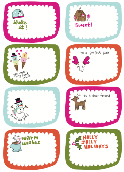 Ярлычки для подписи подарка