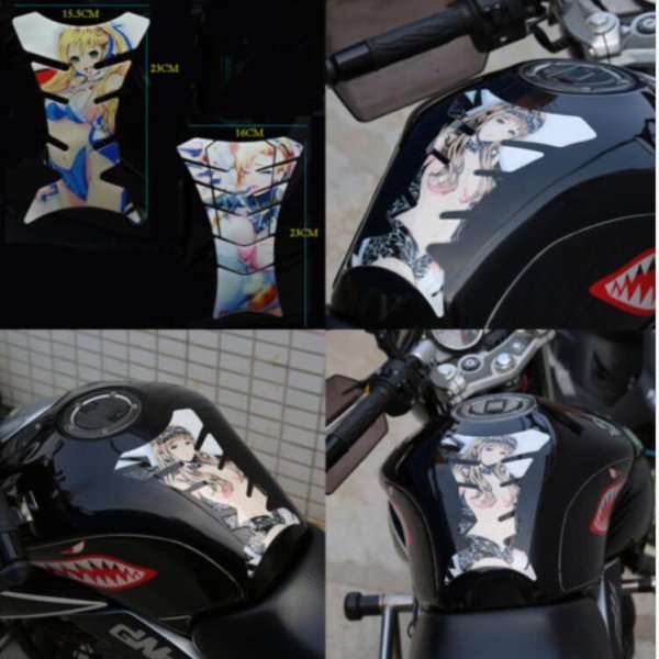 Аниме наклейки на бак мотоцикла