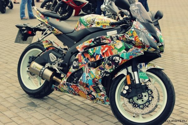 Мотоцикл с винилом аниме