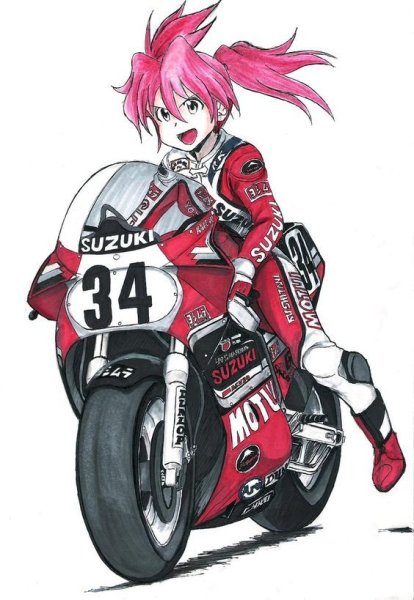 Питбайк в стиле аниме