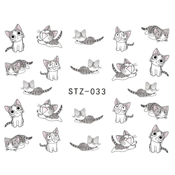 Наклейки котики черно белые