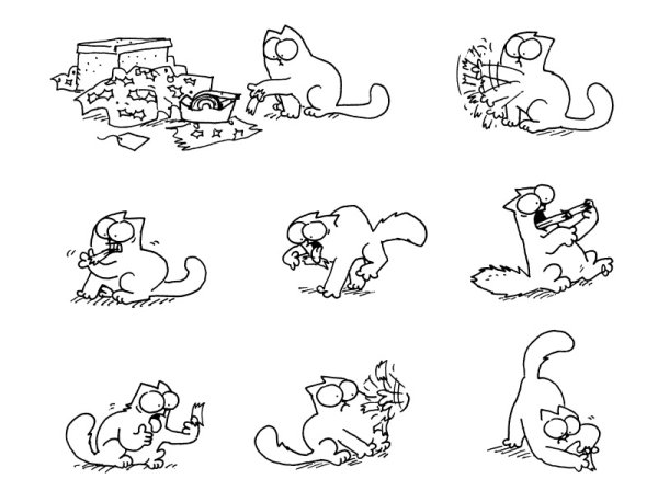 Наклейка кот Саймона