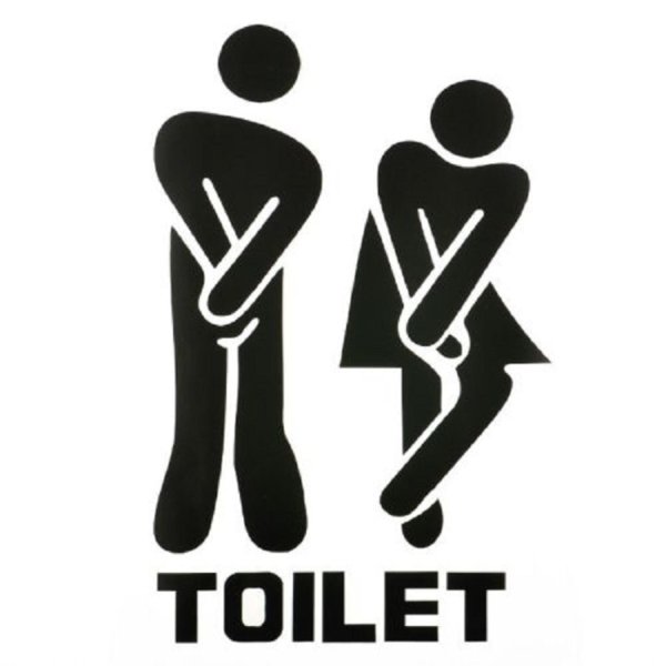 Наклейка на дверь туалета прикольные