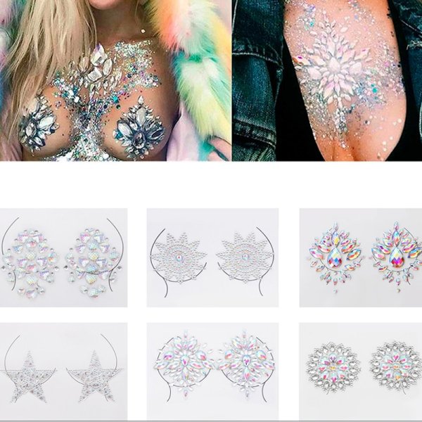 Наклейки на тело из страз