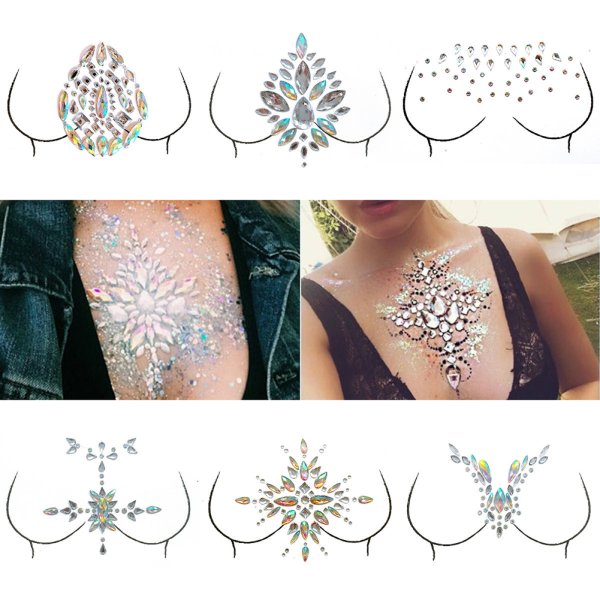 Стразы на груди