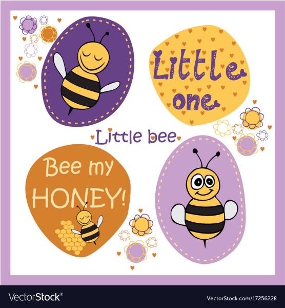 Стикер пчела с большими яйцами