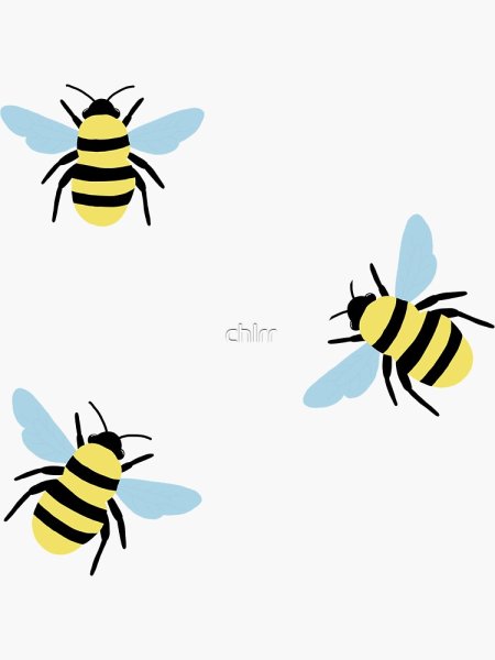 Черно белый символ пчела