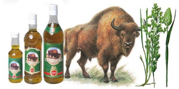 Этикетка на бутылку "Зубровка"