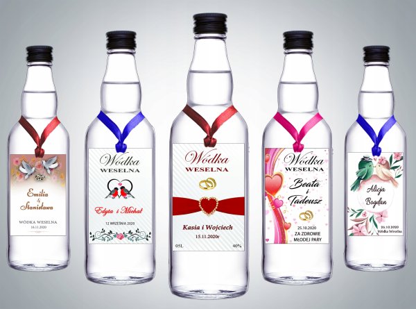 Этикетки на свадебный алкоголь