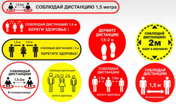 Разметка пола при коронавирусе