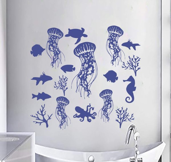 Виниловые наклейки в ванную
