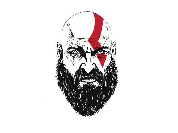 Наклейки на ps4 Slim God of War