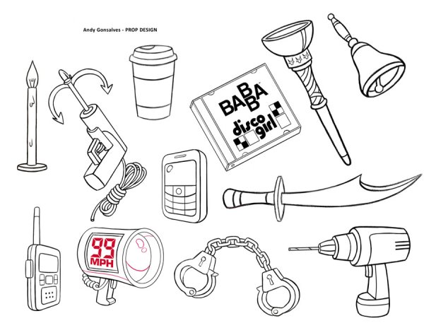 Раскраска Гравити Фолз предметы