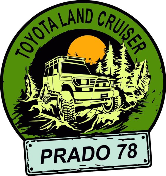 Наклейка Toyota Land Cruiser Prado