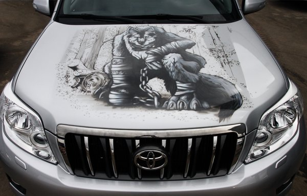 Аэрография на Тойота ленд Крузер Прадо