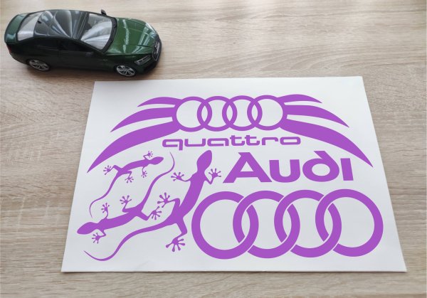 Наклейки с логотипом Ауди кватро