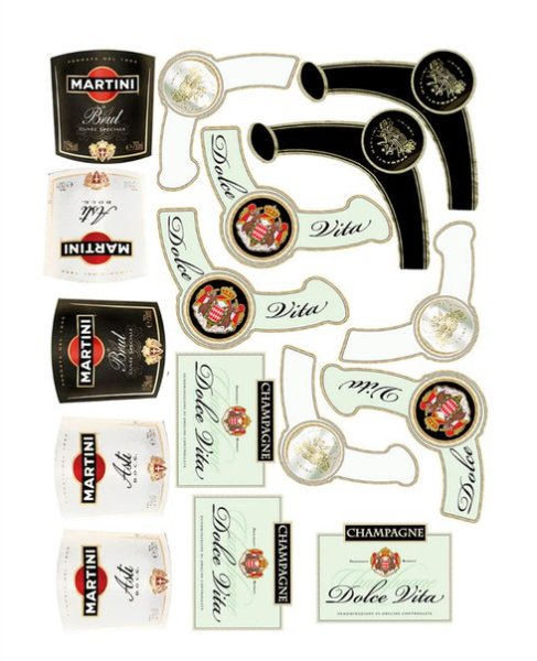 Этикетка шампанского на мыло