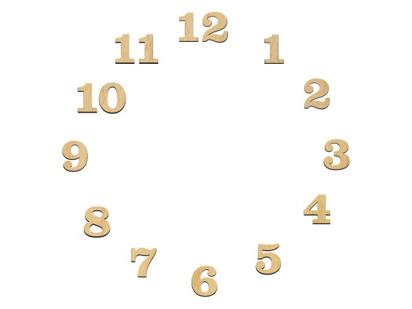 Цифры для циферблата