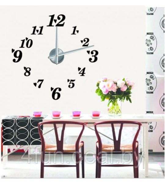 Часы аппликация на стену