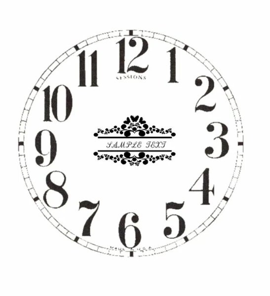Часы для декупажа черно белые