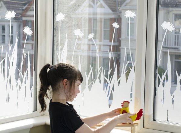 Наклейки на стекла вместо тюли