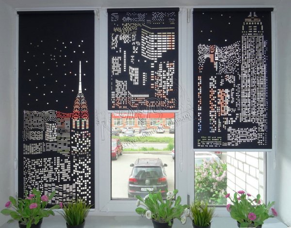 Перфорированные рулонные шторы