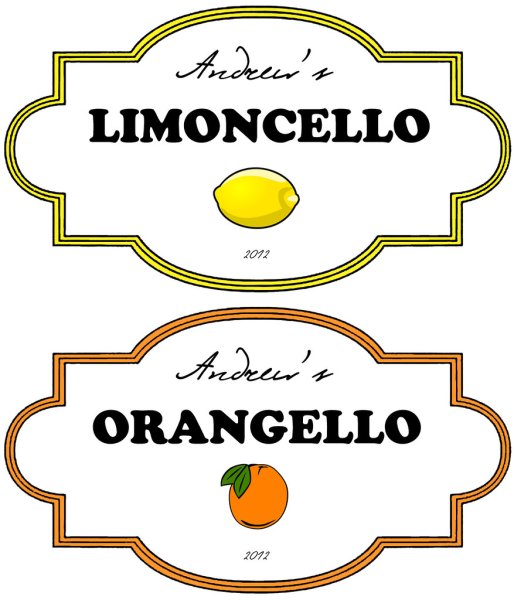 Этикетки для самогона Лимончелло