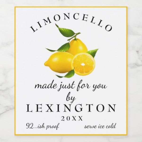 Лимончелло этикетка