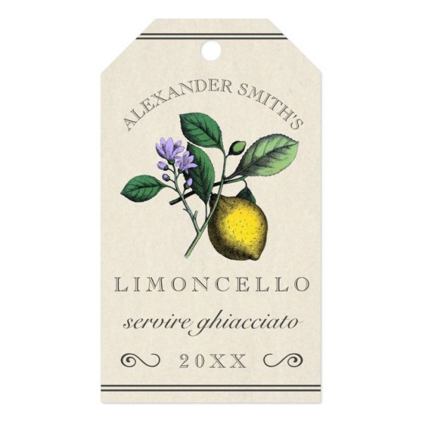 Этикетка для домашнего Лимончелло