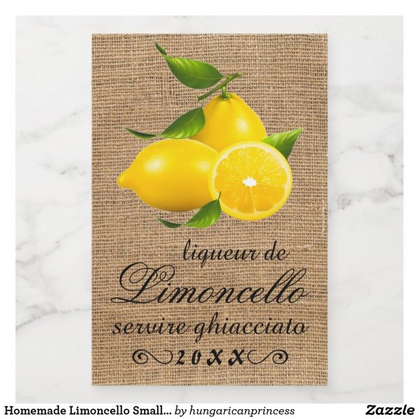Лимончелло этикетка на бутылку