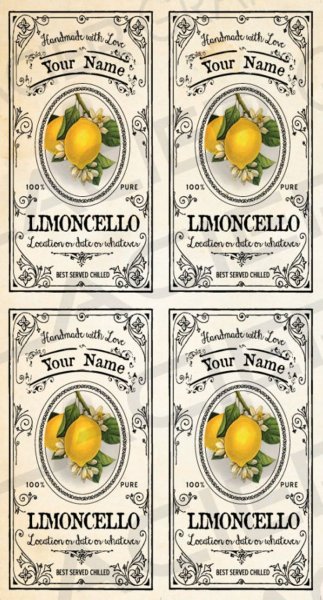 Лимончелло надпись