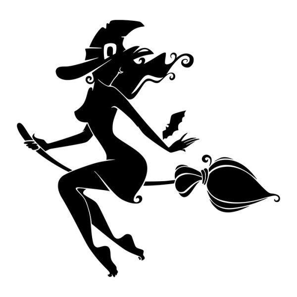 Наклейка на авто ведьма