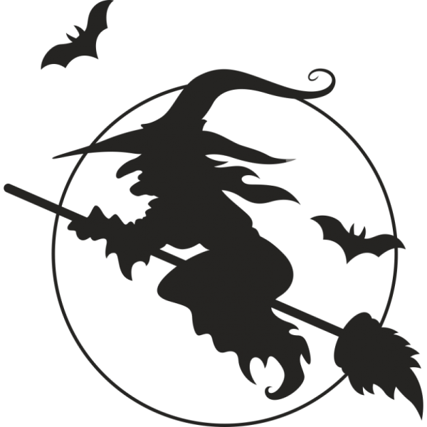 Наклейка ведьма