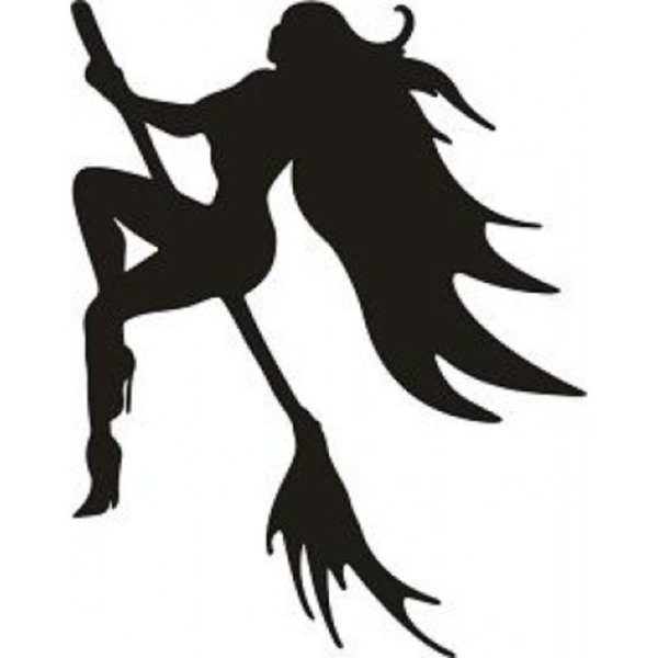 Наклейка на авто ведьма