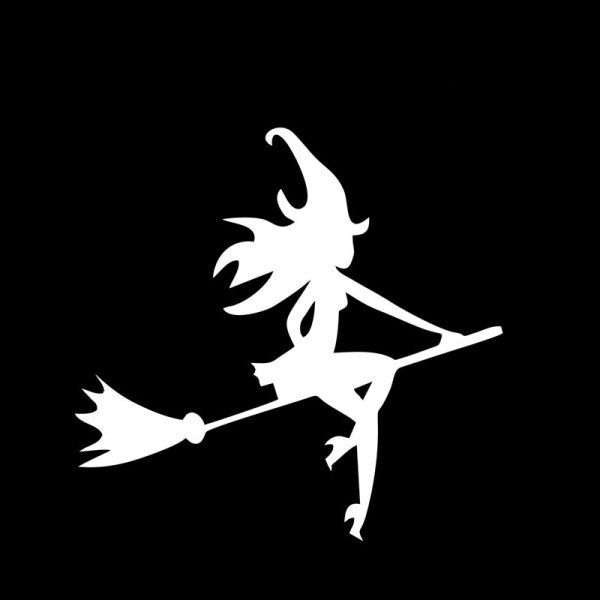 Наклейка на машину ведьма