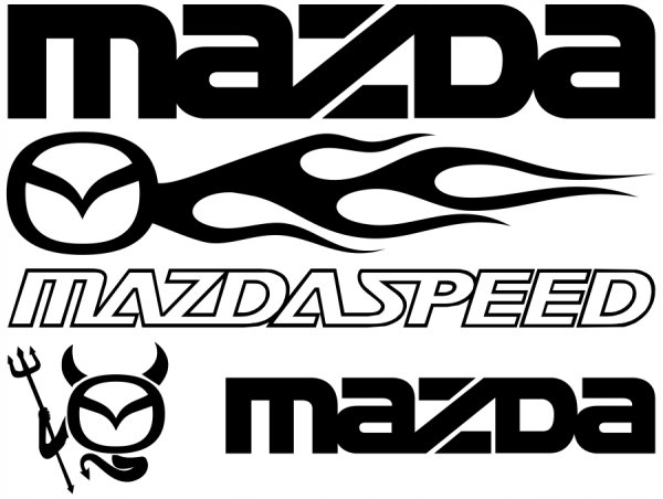 Наклейки на машину Мазда