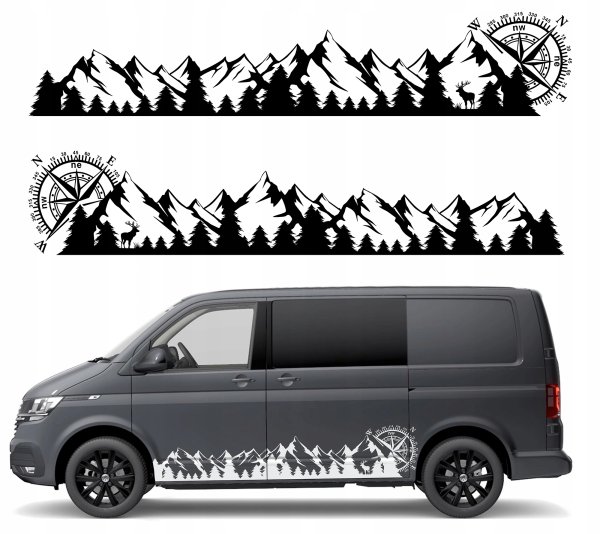 Наклейка лес на машину