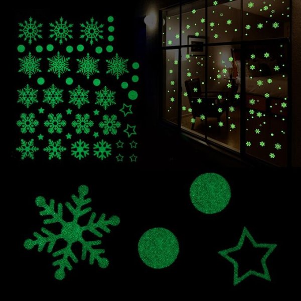 Светящиеся наклейки новогодние