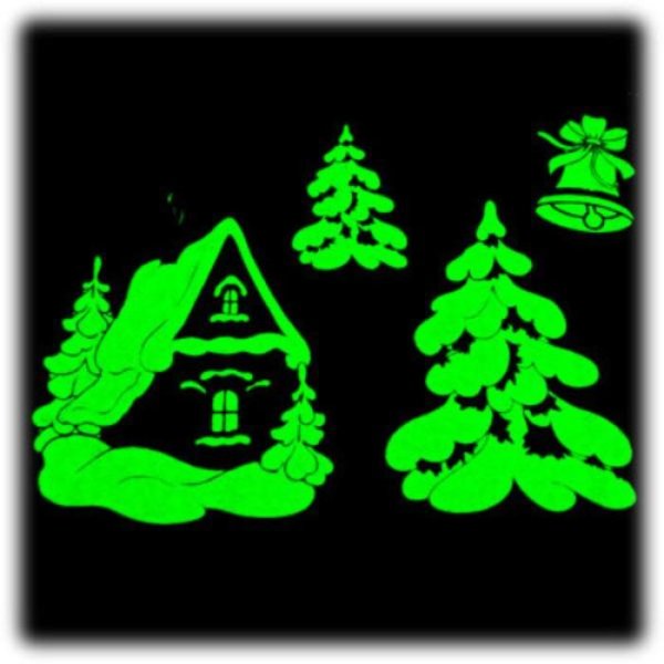 Светящиеся наклейки новогодние