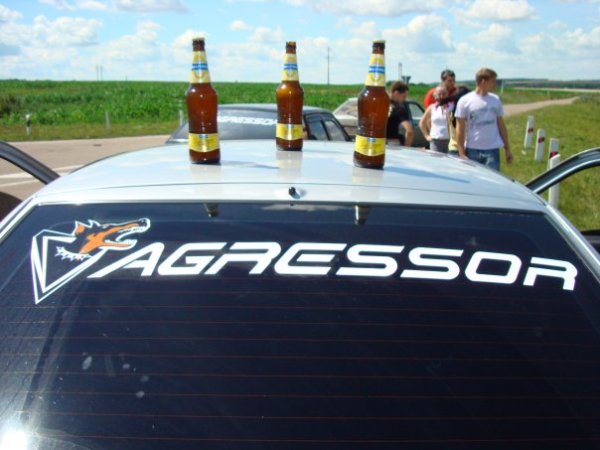 Наклейка Агрессор на лобовое