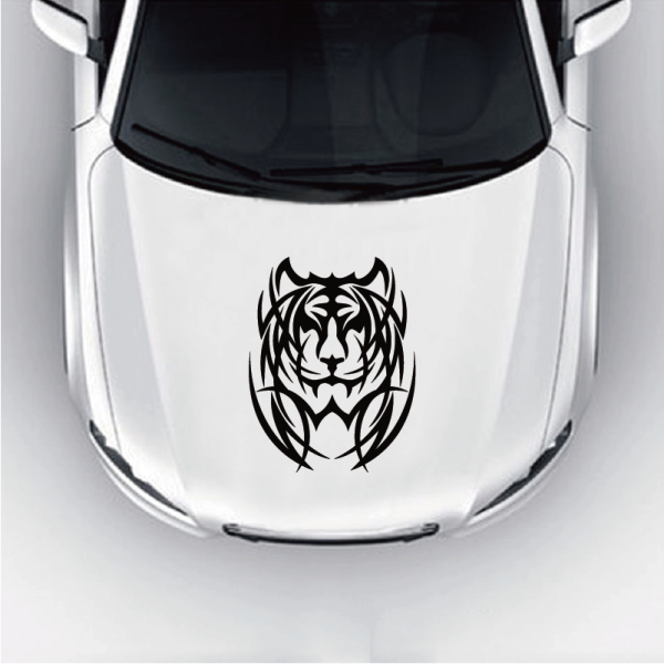 Наклейки на авто тигр на капот авто