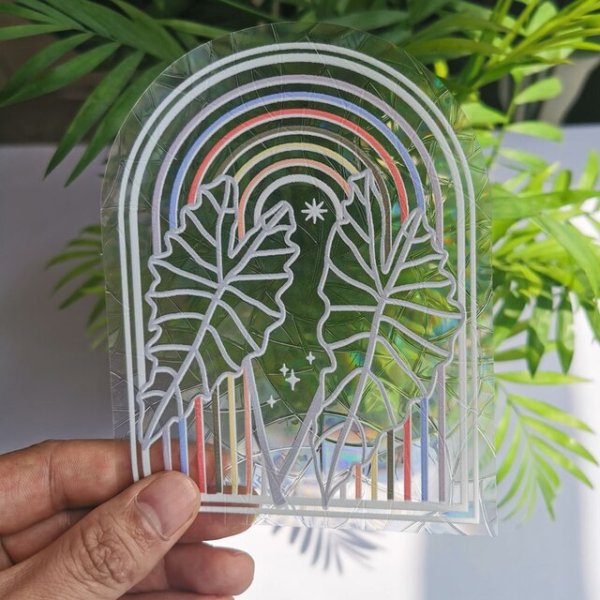 Витражная самоклеющаяся статическая пленка film с 3d-эффектом l003