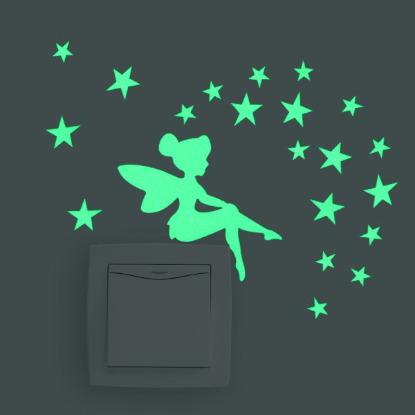 Люминесцентные наклейки на стены