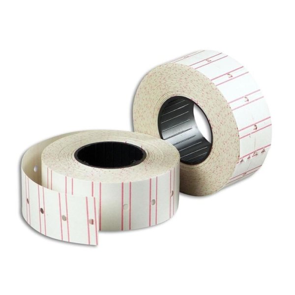 Этикет-лента прямоугольная белая 21,5х12мм 1000шт 10рулонов