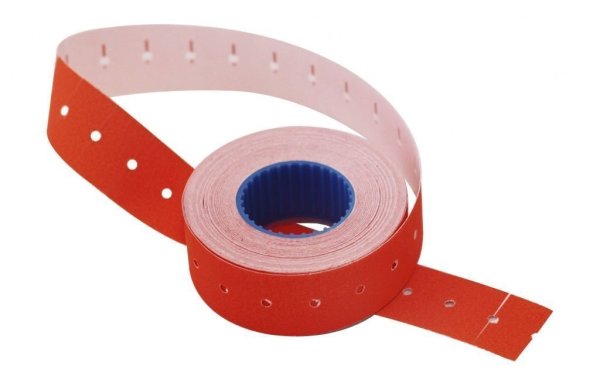 Этикет лента 21,5*12 красная 700шт