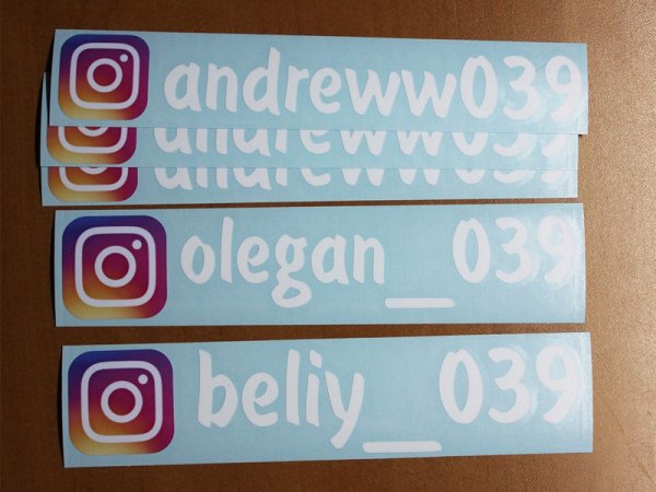 Наклейки инстаграма на авто