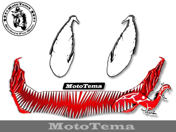 Наклейка на мотошлем Веном