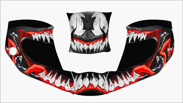 Наклейка Веном на шлем