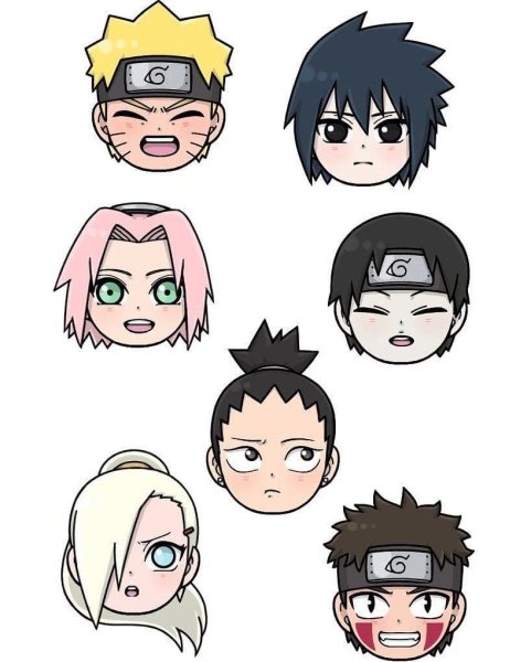 Чиби герои из Наруто
